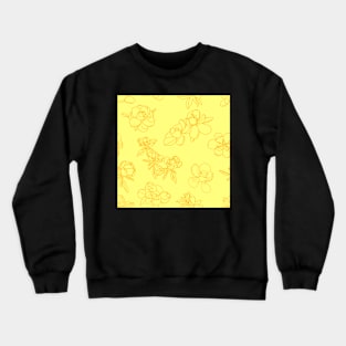 Magnolia Sketch Repeat Gold on Yellow 5748 Crewneck Sweatshirt